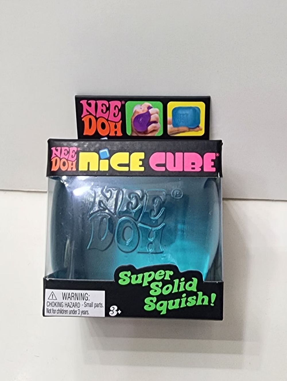 NeeDoh Nice Cube, Blue, Brand New In Box. Super Solid Squish